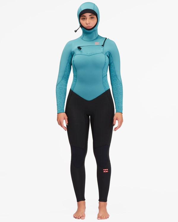 Billabong 5/4 Synergy Encapuchado Chest Zip Full Wetsuit Marine | UBJNGZ370