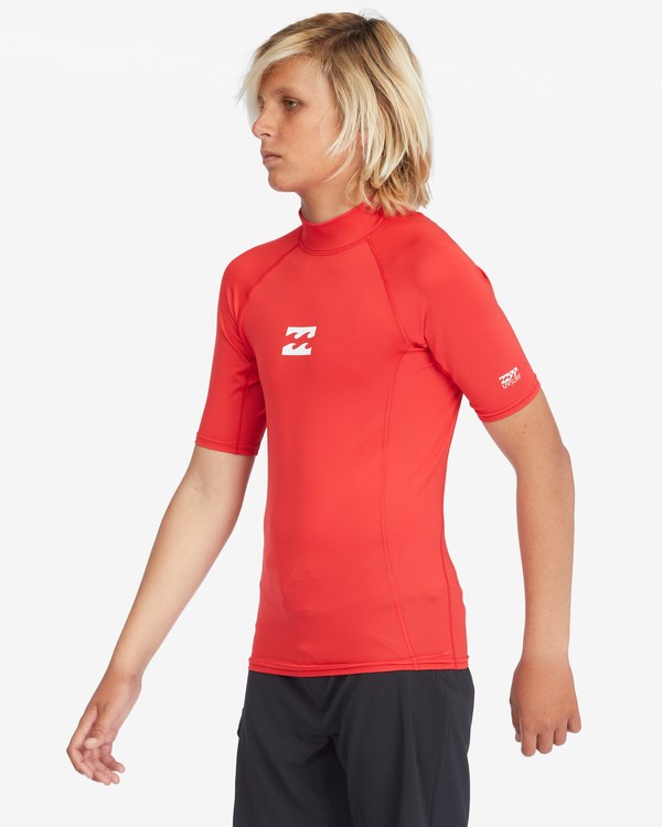 Billabong 8-16 All Day Wave Performance Fit Rash Vest Rojas | KZRUMW286