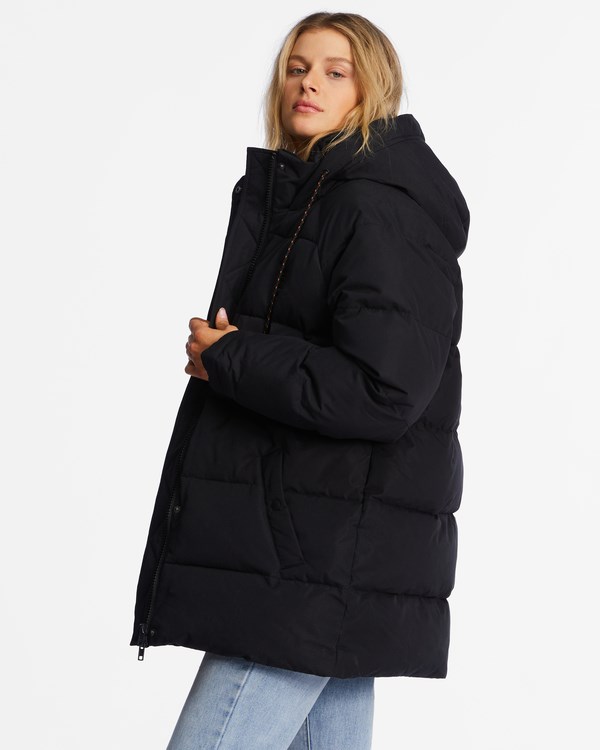 Billabong A/Div Artic Shores Encapuchado Puffer Jacket Negras | HJTERK694