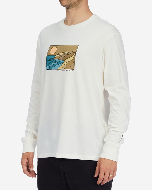 Billabong A/Div Boulder Organic Long Sleeve T-Shirt Blancas | REMVTZ862