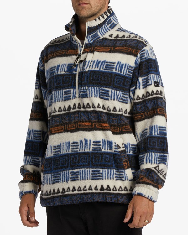 Billabong A/Div Boundary Half-Zip Mock Neck Pullover Bleach | NCJYPM569