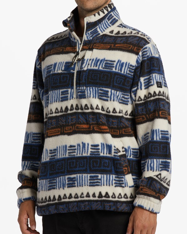 Billabong A/Div Boundary Half-Zip Mock Neck Pullover Bleach | NCJYPM569