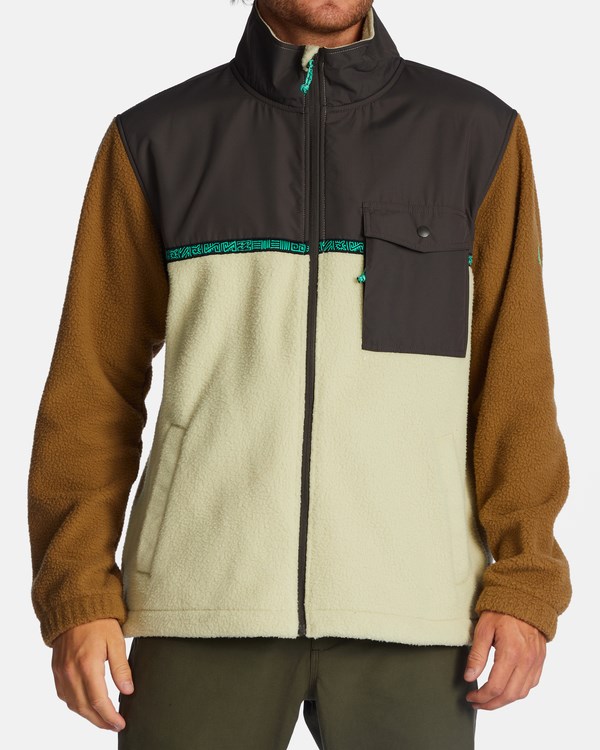 Billabong A/Div Boundary Trail Zip-Up Fleece Otter | KFPSXG726