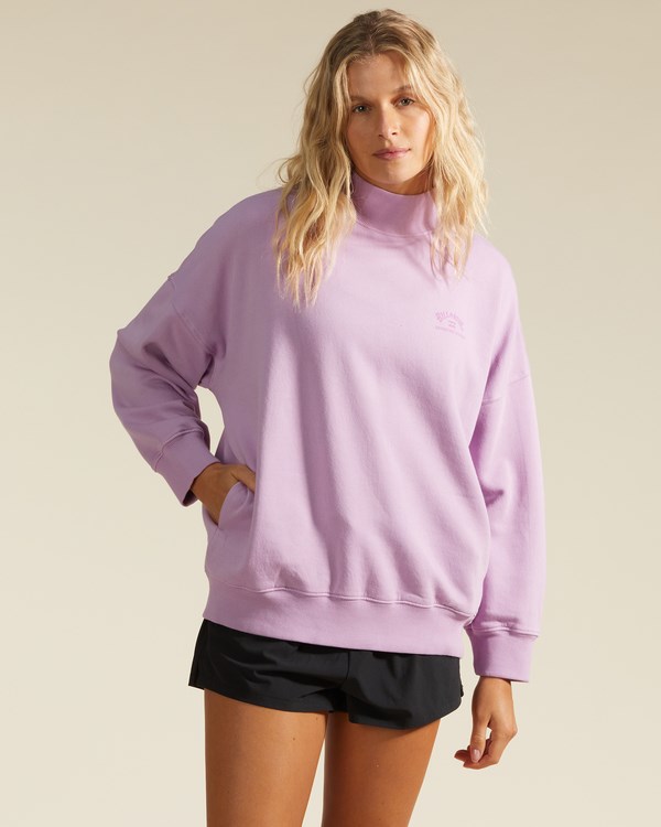 Billabong A/Div Canyon Mock Neck Sweatshirt Lavanda | XGECRU620