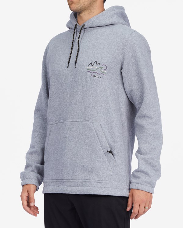 Billabong A/Div Compass Pullover Hoodie Gris | FBIELC650