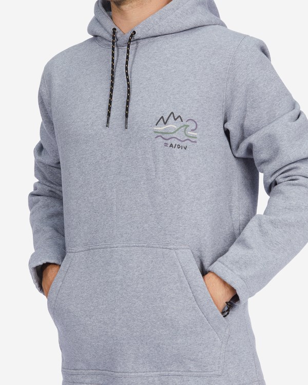 Billabong A/Div Compass Pullover Hoodie Gris Claro | JPAIQS397