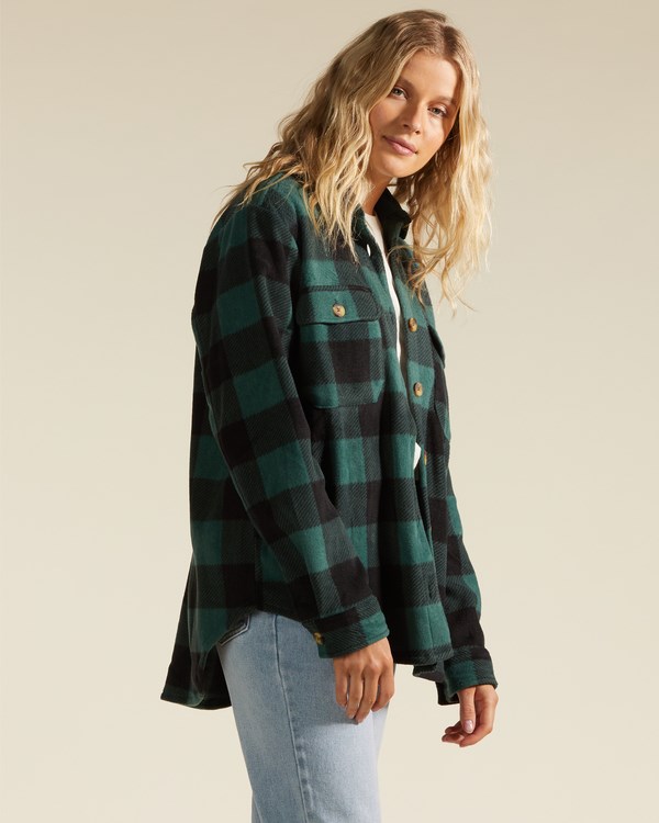 Billabong A/Div Forge Fleece Flannel Shacket Evergreen | MJOXCL827