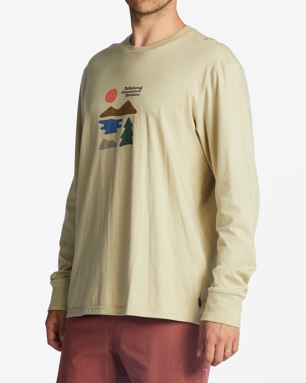 Billabong A/Div Icons Long Sleeve T-Shirt Kaki | YDORSH973