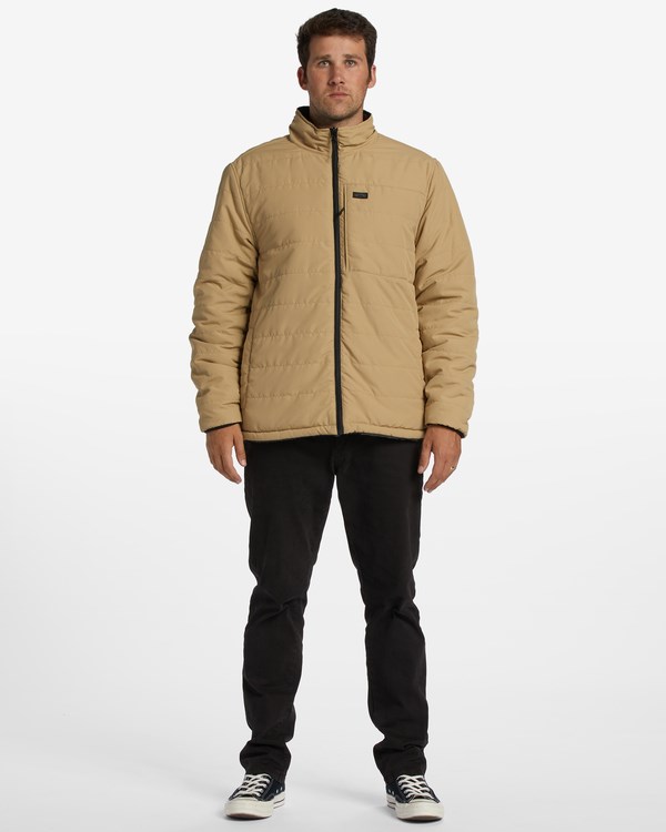 Billabong A/Div Journey Reversible Zip-Up Jacket Sand Dune | YKICZO935