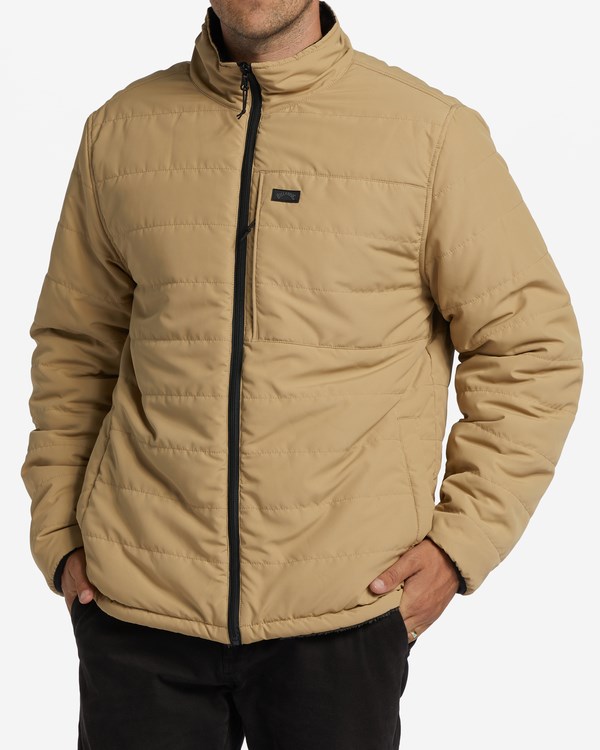 Billabong A/Div Journey Reversible Zip-Up Jacket Sand Dune | YKICZO935