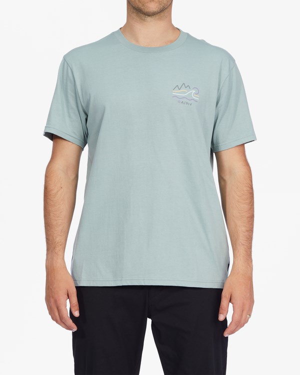 Billabong A/Div Peaks Organic Corta Sleeve T-Shirt Agave | IRNXKC910