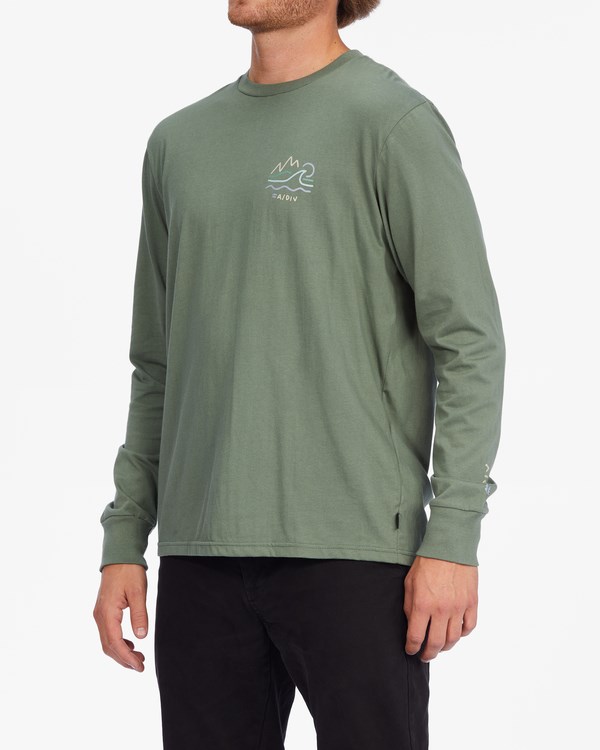 Billabong A/Div Peaks Organic Long Sleeve T-Shirt Surplus | AJEXDC251