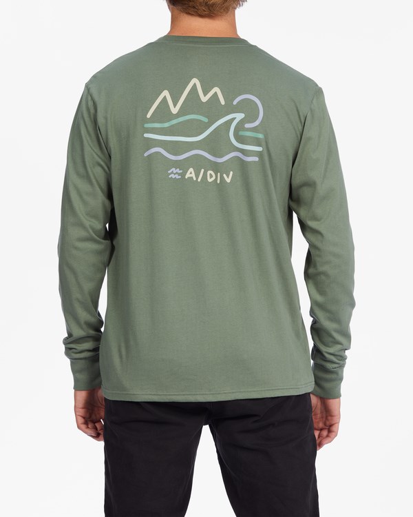 Billabong A/Div Peaks Organic Long Sleeve T-Shirt Surplus | AJEXDC251