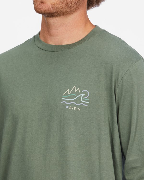 Billabong A/Div Peaks Organic Long Sleeve T-Shirt Surplus | AJEXDC251