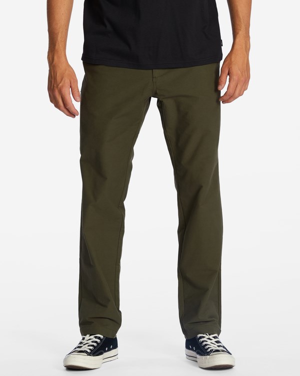 Billabong A/Div Surftrek Plus Organic Elastic Cintura Pants Verde Oliva Oscuro | SNLFEA653