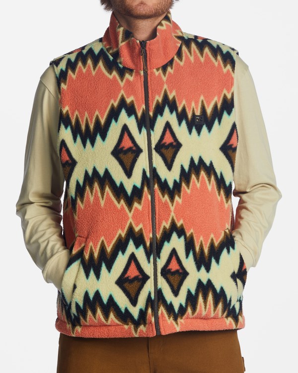 Billabong A/Div Trail Reversible Full-Zip Vest Raven | DWBQYA709