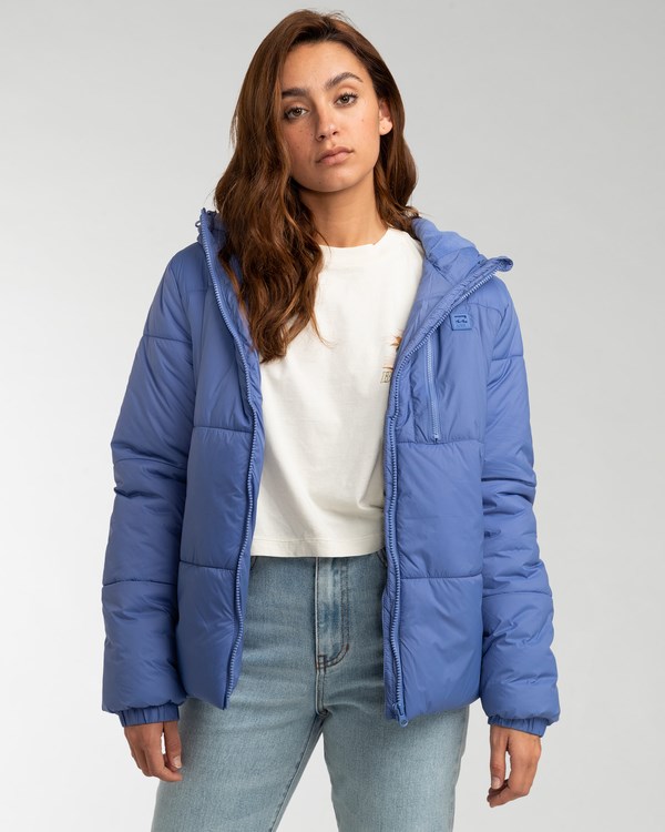 Billabong A/Div Transport Puffer 3 Encapuchado Zip-Up Jacket Azules | EDSJKV491