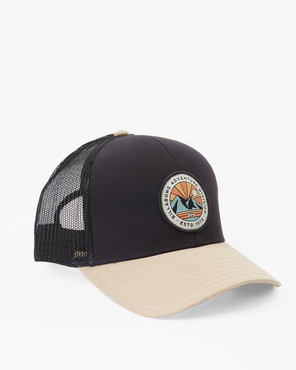 Billabong A/Div Walled Trucker Hat Black/Tan | VALZBC149