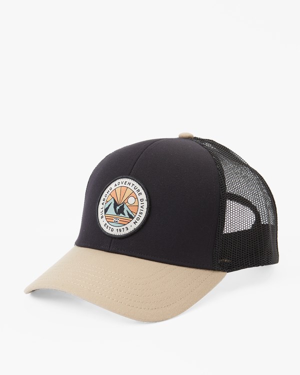 Billabong A/Div Walled Trucker Hat Black/Tan | VALZBC149