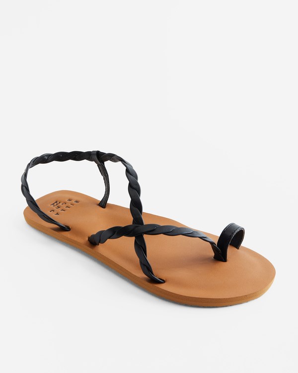 Billabong Agua Waves Tiras Sandals Negras | VTQLPB629