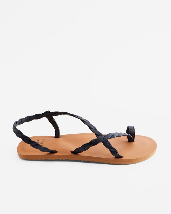 Billabong Agua Waves Tiras Sandals Negras | VTQLPB629