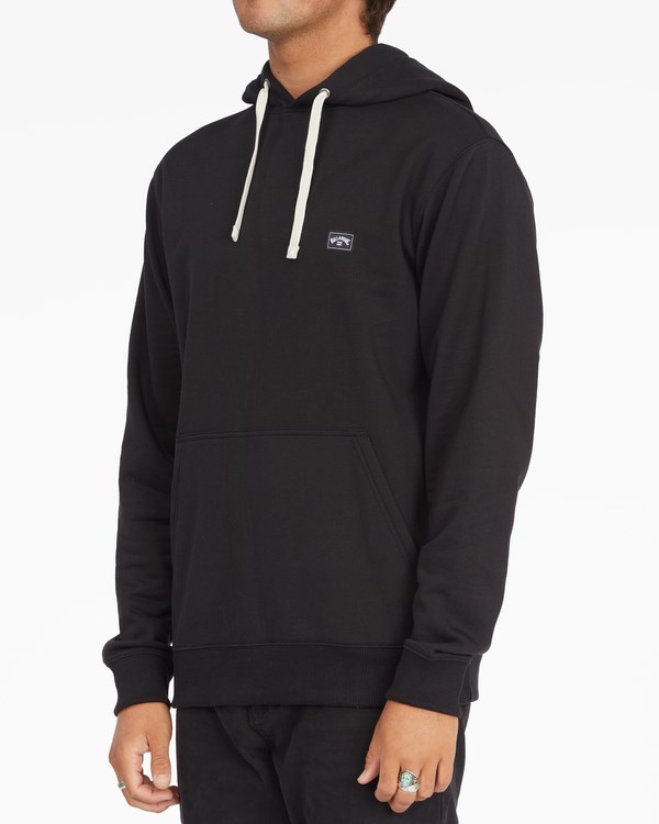 Billabong All Day Organic Pullover Hoodie Black/Black | XLESRG816