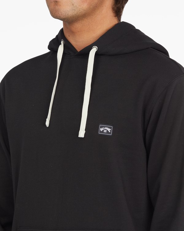 Billabong All Day Organic Pullover Hoodie Black/Black | XLESRG816