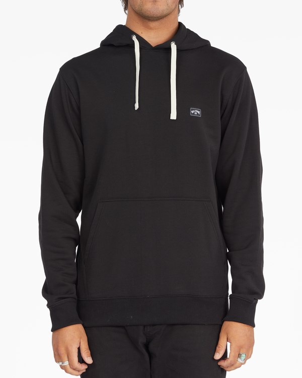 Billabong All Day Organic Pullover Hoodie Black/Black | XLESRG816