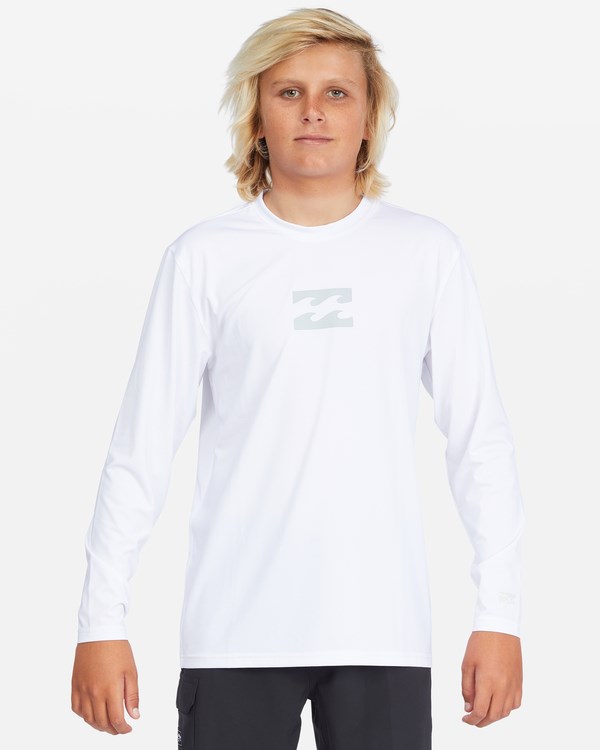 Billabong All Day Wave Loose Fit Long Sleeve Surf Tee Blancas | JVNIAY452