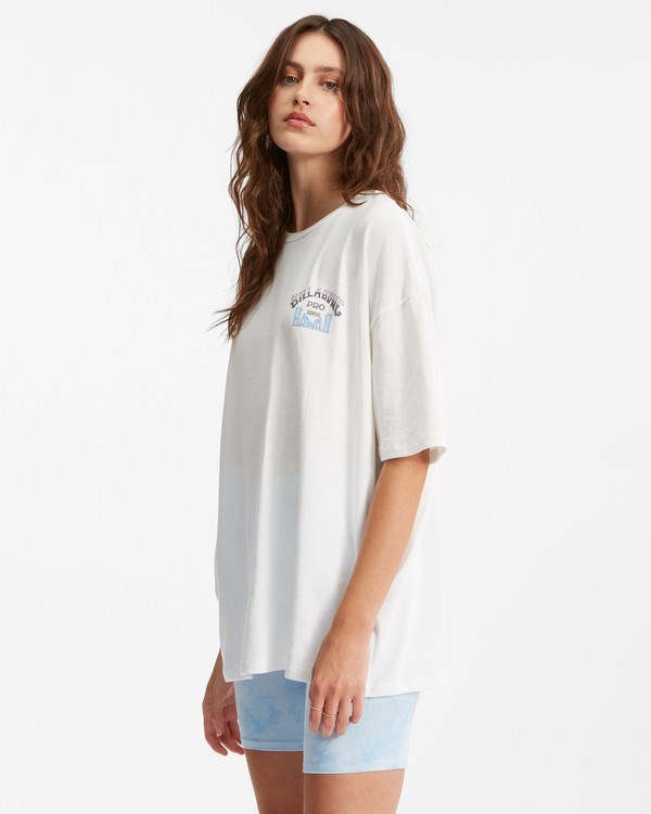 Billabong Aloha All Day Boyfriend T-Shirt Salt Crystal | RFUZIA657