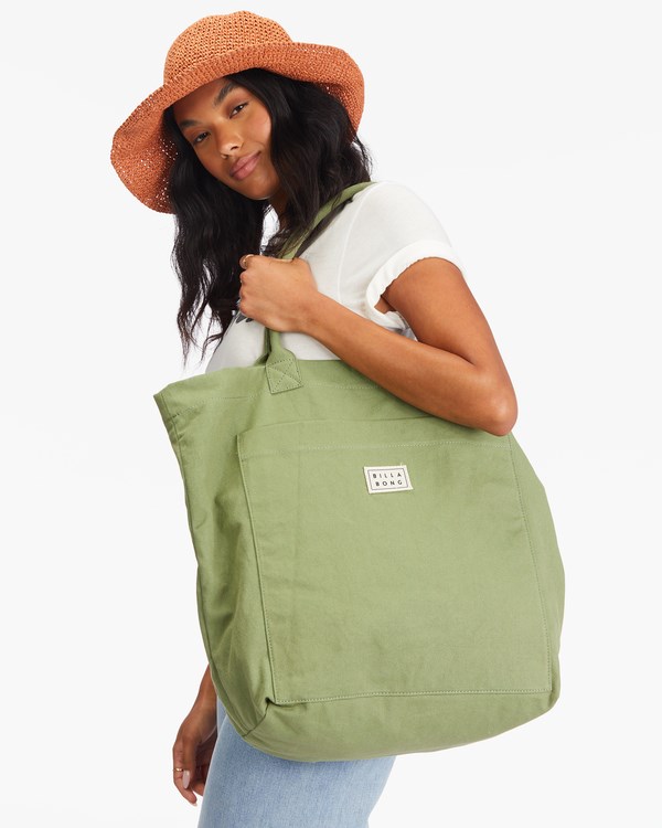 Billabong Along The Way Lona Tote Bag Army | UGCNFR239