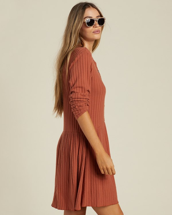 Billabong Always Lounging Vestido Chocolate | LOJSUF914