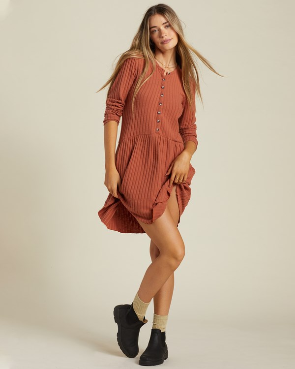 Billabong Always Lounging Vestido Chocolate | LOJSUF914