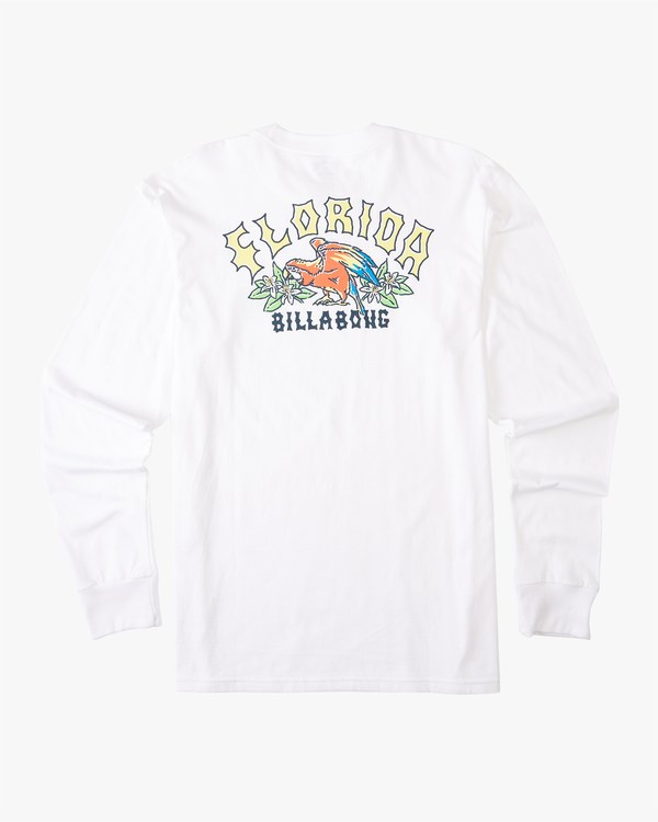 Billabong Arch Florida Long Sleeve T-Shirt Blancas | NLQVCM189