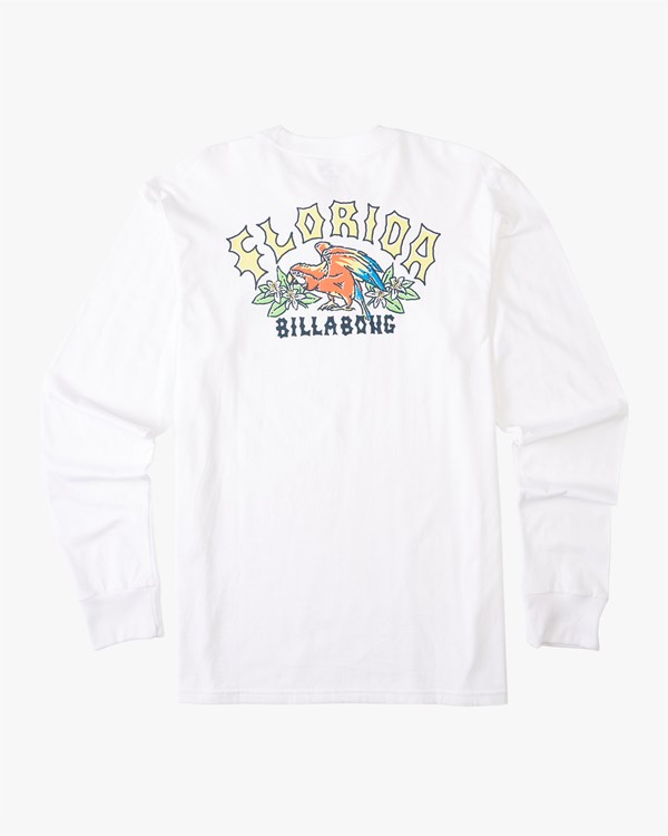 Billabong Arch Florida Long Sleeve T-Shirt Blancas | NLQVCM189