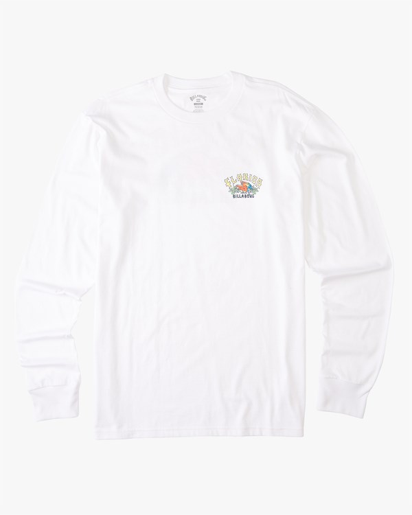 Billabong Arch Florida Long Sleeve T-Shirt Blancas | NLQVCM189