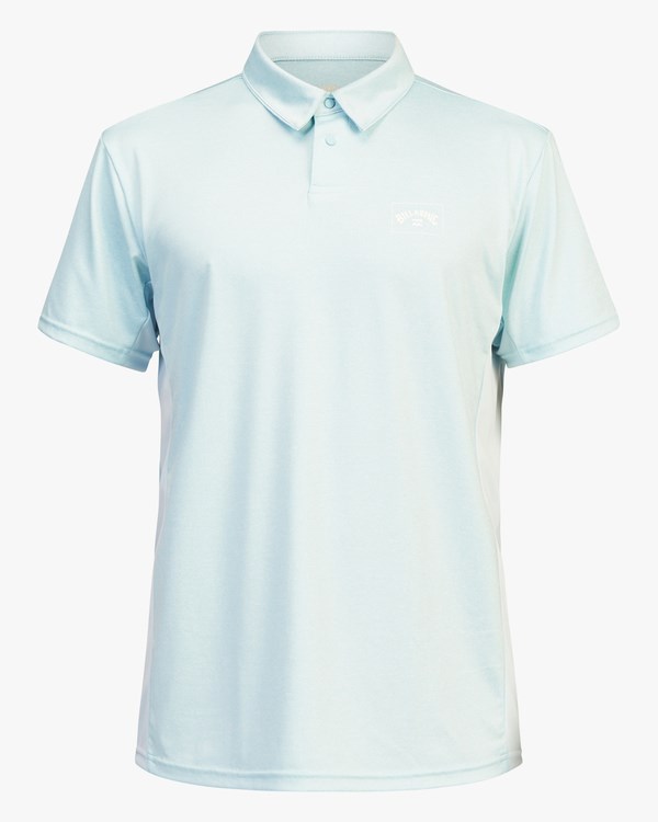 Billabong Arch Mesh Loose Fit Polo Surf Shirt Coastal | HSYKFP015