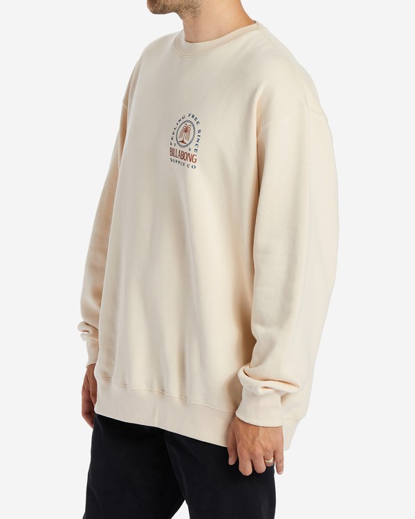 Billabong Arch Palm Crewneck Sweatshirt Kaki Claro | RUDWIT763