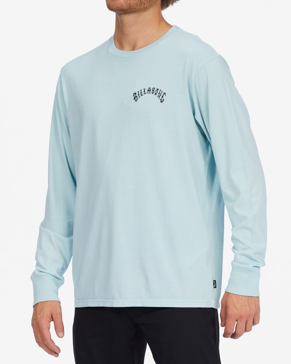 Billabong Arch Wave Washed Long Sleeve T-Shirt Coastal | UAPYLI854