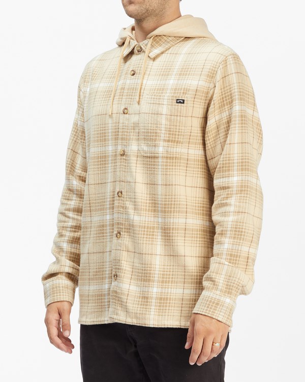 Billabong Baja Cali Encapuchado Flannel Shirt Oatmeal Heather | NXEMUC943