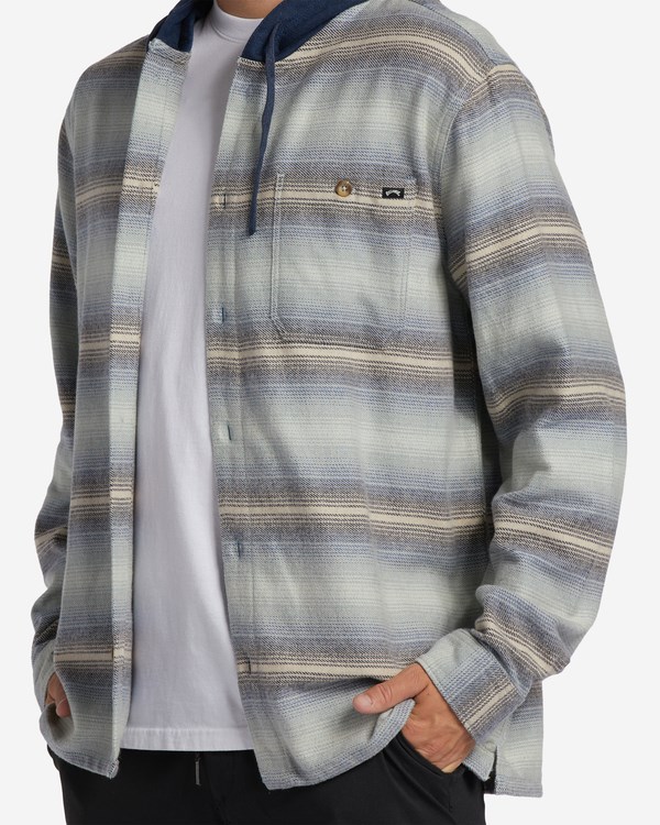 Billabong Baja Encapuchado Flannel Shirt Azules | EUMZNB760