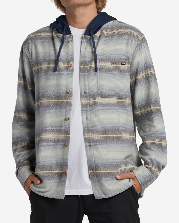 Billabong Baja Encapuchado Flannel Shirt Azules | EUMZNB760