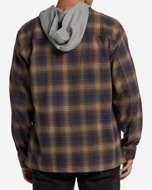 Billabong Baja Encapuchado Flannel Shirt Midnight | KBGMXQ602