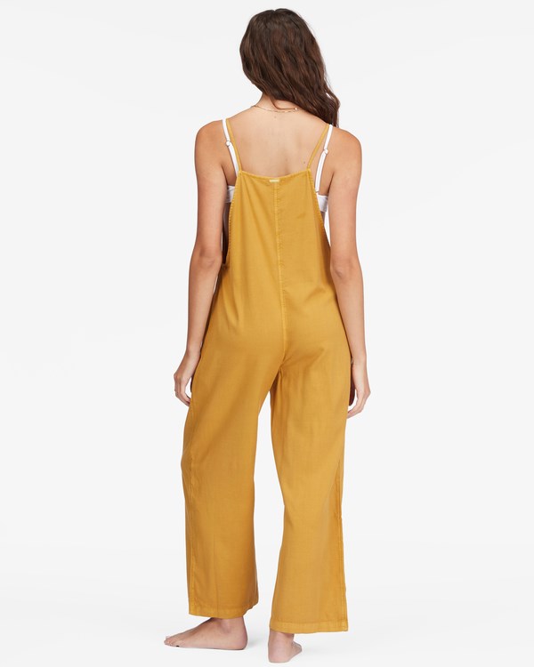 Billabong Beach Cruiser Anchos-Leg Overalls Doradas | DGHRIE986