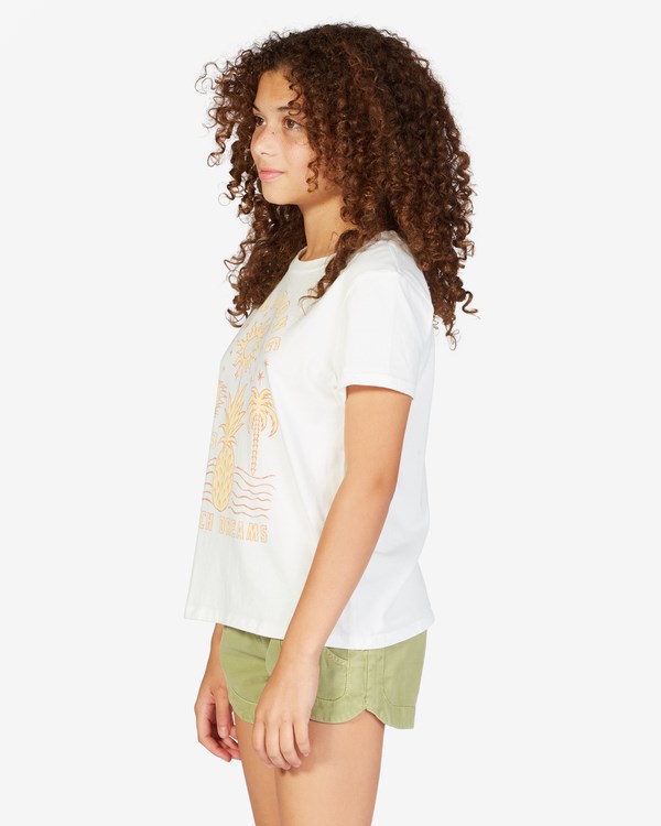 Billabong Beach Dreams Boyfriend T-Shirt Salt Crystal | TCIWOU659