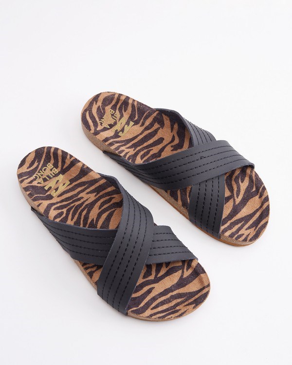 Billabong Bella Vista Double Correa Sandals Negras | GXTDMO894