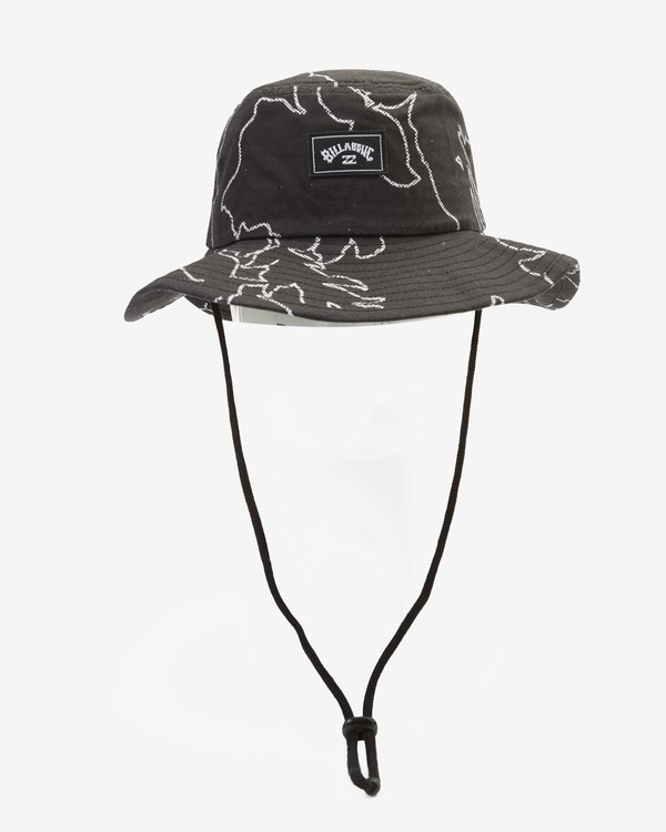 Billabong Big John Print Surf Safari Hat Negras Blancas | DTGHBP278