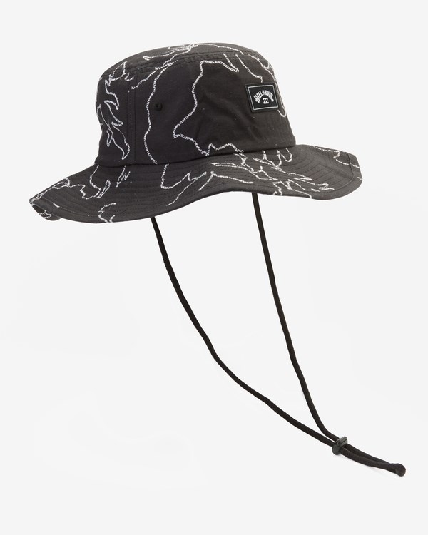 Billabong Big John Print Surf Safari Hat Negras Blancas | DTGHBP278