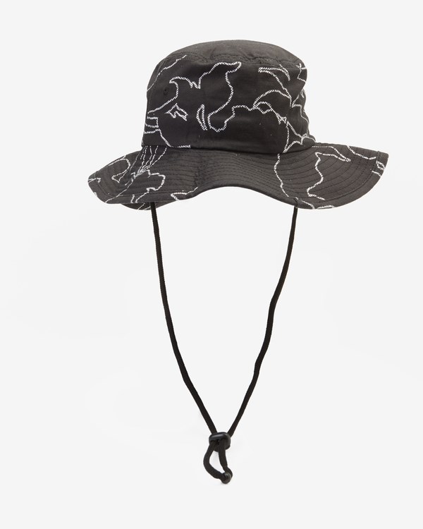 Billabong Big John Print Surf Safari Hat Negras Blancas | DTGHBP278