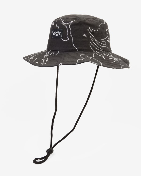 Billabong Big John Print Surf Safari Hat Negras Blancas | DTGHBP278